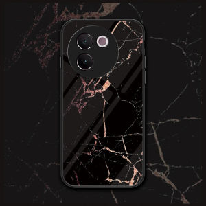 Casing For VIVO V30E V 30E v30e 2024 Marble Tempered Glass Phone Case Hard Shockproof Protective Fashion Back Cover