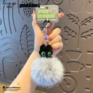 Cute Cartoon Dragon Keychain Pendant – Trendy Light Shadow Doll Bag Charm Universal Fit 1Pc – For Car Keys Backpack Gift