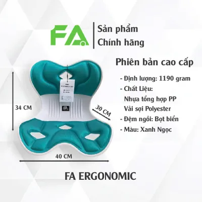 (Chính Hãng) Ghế FA Ergonomic Bản Cao Cấp - Công Nghệ Japan Chuẩn Công Thái Học Chống Gù Hiệu Quả
