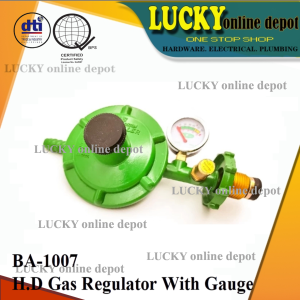 BA-1007 Lpg Gas Regulator with pressure gauge and Safety Button