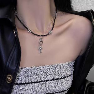 GL Fashionable double-layer elegant star necklace for women N7414