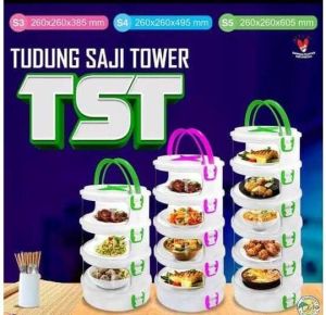 TUDUNG SAJI SUSUN TOWER TABITHA RANTANG PLASTIK RANTANG PLASTIK/RANTANG MAKAN PLASTIK