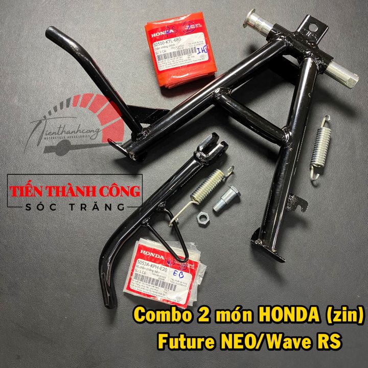 Combo 2 món HONDA (zin) gắn xe Wave nhỏ/Wave ZX gồm: Chân chống