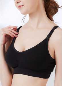 Mamaway Ultra Breezy / Antibacterial Seamless Maternity & Nursing Bra (Meryl Skinlife) - Black