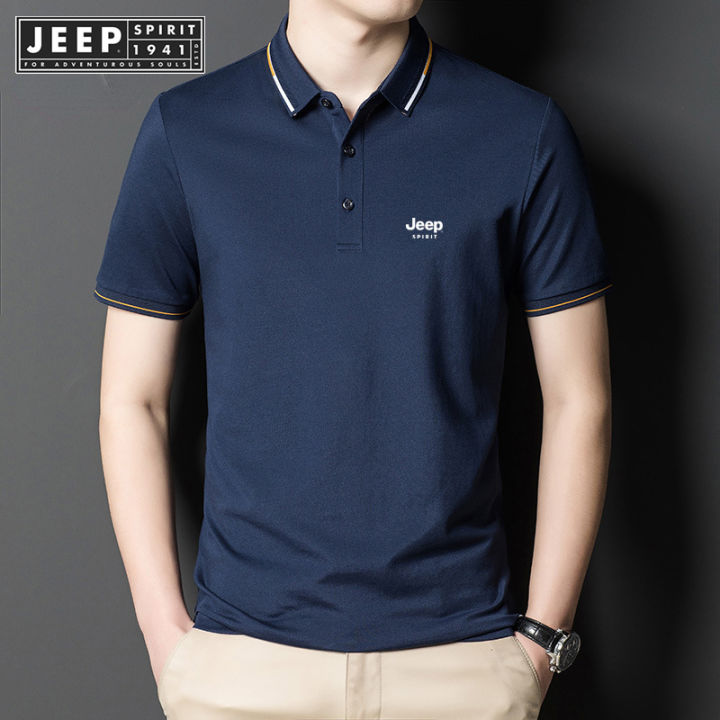 JEEP SPIRIT 1941 ESTD Men's Short Sleeve Polo Shirt 2022 New