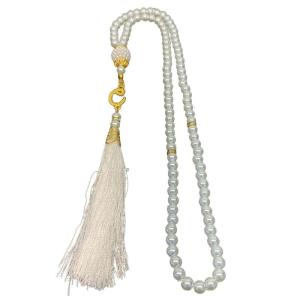 Imitation Pearl 99-Beads Rosary Bracelet Muslims Prayer Beads Bracelet Muslims Festival Beads Bracelet Religious