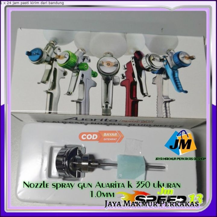 Nozzle Sparay Gun Auarita k350 ukuran 1.0mm ORI Auarita sparepart spray