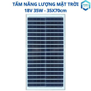 TẤM PIN NĂNG LƯỢNG MẶT TRỜI MONO 18V 35W 35x70cm - TEKI