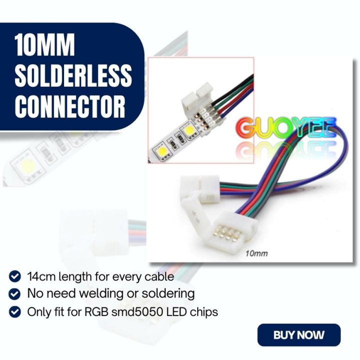 5pcs RGB Connector solderless 10mm for led strip light smd5050