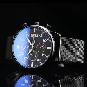 New Trending TikTok Hot Item Kingston Fashion Mens Watch Mesh Strap Waterproof Luminous Student Quartz Watch Wholesale