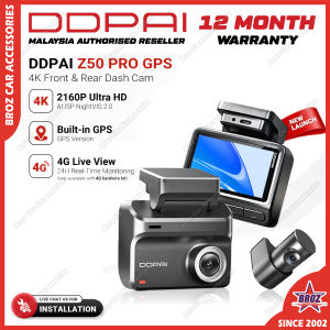 [GPS VERSION] DDPAI Z50 Pro 4K GPS Front & Rear Super Capacitor Dash Cam & ADAS Camera Kereta Car CCTV OBD Cam