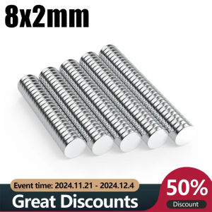 10/20/50/100/200/500PCs 8x2 super strong magnet 8mm x 2mm round magnetic NdFeB neodymium magnet N35 powerful disc Imanes 8*2