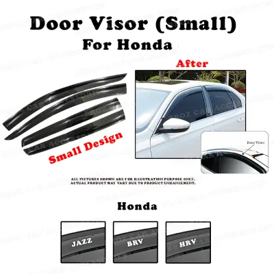 Ready Stock Air Press Window Door Visor Wind Deflector For Honda Jazz/BRV/HRV/City/Civic/etc 车窗遮阳挡 Design Small 8cm/Move 10cm/Mugen 9cm