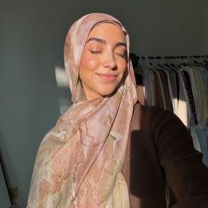 ROIO Cotton Modal Woven Hijab Scarf Breathable Watercolour Women Sunscreen Shawl Elegant Light Weight Print Islam Scarf for Eid