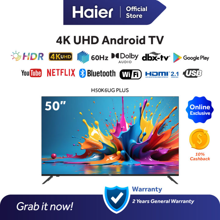 Haier 50" 4K UHD Google Android TV / Television / 电视 with HDR Dolby ...