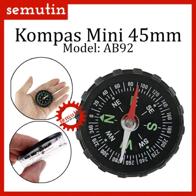 Kompas Saku Mini 45mm AB92 / Compass untuk Hiking Camping Outdoor / Bundar Portable