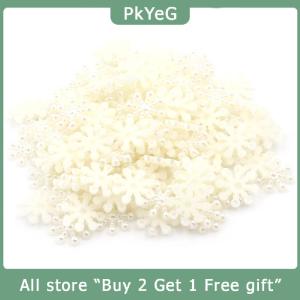 [COD] PkYeG KITCHEN 100× Snowflake Flatback Embellishments Christmas Craft DIY Tools