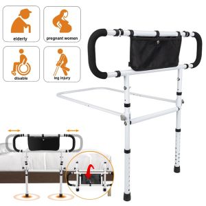 Bed Rails for Elderly Adults with Extendable Dual Side Handles Bed Assist Bar for Fall Prevention