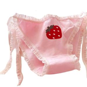 Ngọt Ngào Ruffle viền ren Của Phụ Nữ Quần Lót Anime Có Thể Điều Chỉnh thắt bên Chuỗi Tóm Tắt cô gái nhật bản Sinh Viên Đồ Lót Đồ Lót