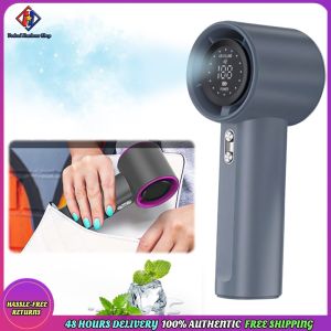 Vodool High Speed Fan LED Display Handheld Turbo Fan USB Rechargeable Portable Turbo Fan Electric Cooling Fan for Outdoor Travel