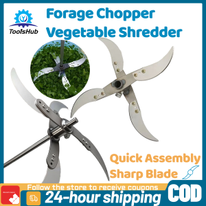 Toolshub Drill Powered Forage Chopper Vegetable Shredder Attachment for Animal Feed Poultry Farm
