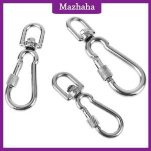 Mazhaha Stainless Steel Swivel Snap Hooks Locking Dog Leash Buckle Quick Release Buckle Carabiner Clips For Dog Walking Camping