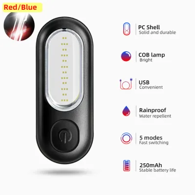 ROCKBROS Bicycle Light taillight Night ride Warning Light Mountain road Car lights Portable Recharge