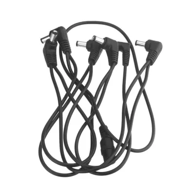 Vitoos 6 Ways Electrode Daisy Chain Harness Cable Copper Wire for Guitar Effects Pedal Power Supply Adapter Splitter (Black)