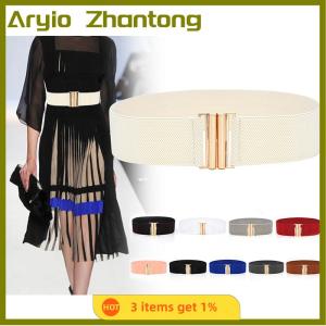 Aryio Women Belt Stretch Skinny Elastic Wide Corset Wrap Waist Dress Belt Accessories