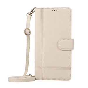 Wallet Case for Samsung Galaxy A16 A06 A55 A35 A15 A25 A54 A34 A24 A14 A23 A13 A53 A33 5G 4G Luxury Line Embossed Leather Shatterproof Flip Cell Phone Cover with Shoulder Strap