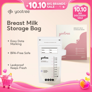 yootree 200ml Breast Milk Storage Bags Temperature Indicator Double Zipper Leakproof BPA Free Freezer Safe Breastmilk Storage Bags for Pumping Moms