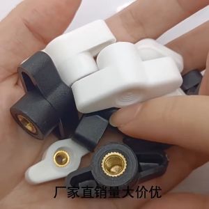 5Pcs T Type Plum Bakelite Tighten Nuts Hand Wings Knob Nut Blind Hole M4 M5 M6 M8 M10 27# 36# 55#