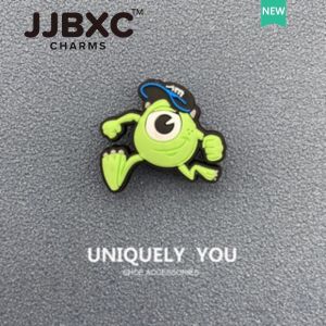 JJBXC เครื่องรางข้าม การปรับให้เข้ากับอย่างเป็นทางการรองเท้าเฉพาะด้านบนตกแต่งหัวเข็มขัดยางการ์ตูนหนึ่งตาชุดยักษ์