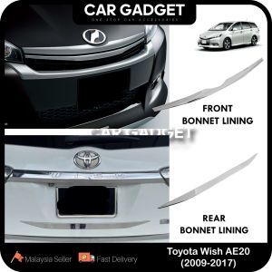 Toyota Wish Front Rear Bonnet Chrome Lining Front Grille Garnish ZGE2 For AE20 (2009 - 2025) Car Gadget Car Accessories