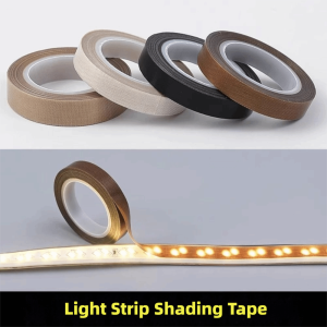 HETU070703. 9m/Roll LED Light Strip Shading Tape Anti Glare Self-Adhesive Light Blocking Tape Durable Heat Resistant LED Strip Light Cover For Cabinet Light Bar Line Light