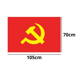 Cờ Tổ Quốc VIỆT NAM Cờ Đảng Vải Phi Bóng Logo May Có Lỗ Xỏ và Dây Cột Nhiều Kích Cỡ VNO147