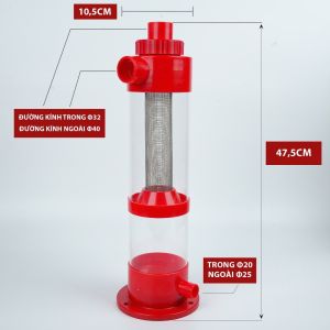 Ống Lắng Tách Cặn Hồ Cá 17x43cm - Lọc Thô Siêu Sạch Trong Vắt Nhanh Giảm Vệ Sinh