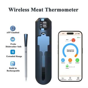 Termometer Wireless Bluetooth Food BBQ Thermometer Mobile APP Food Barbecue Meat Single Probe
