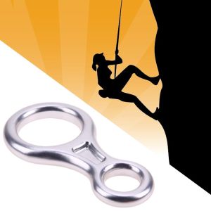 MEEU 35KN Outdoor Escape Rope Professional Aluminum for 8-16mm rope Climbing Slow Down Rings 8 Ring Carabiner Descender