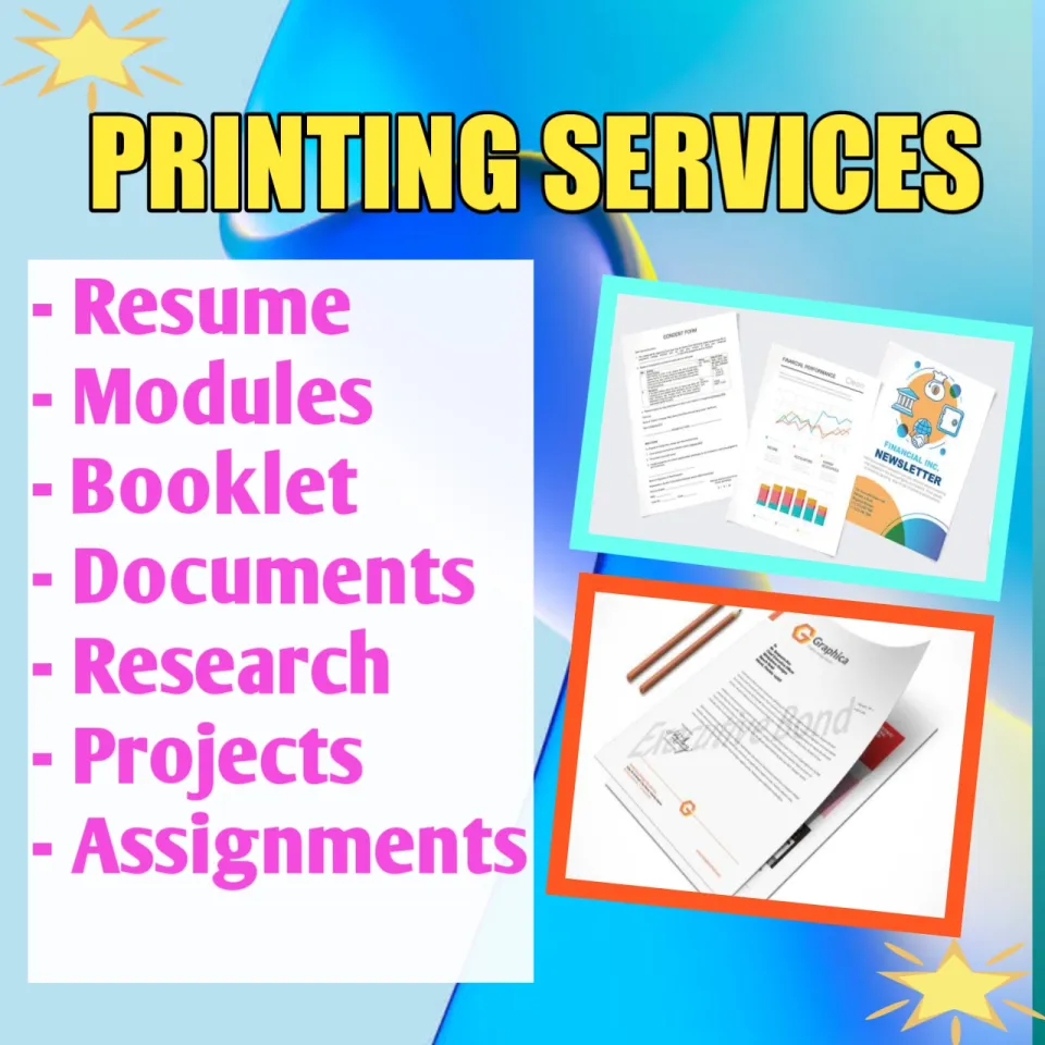 Document printing shop services