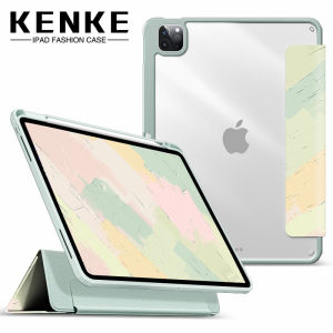 KENKE Detachable Magnetic Spring Summer Graffiti Cartoon Art iPad Case with Pencil Case Build-In For iPad mini 6 Air4 2020 Air 5 2022 iPad M1 Pro 11 2021 iPad 10.2 7th 8th 9th gen Cover Rebound Hybrid Case Magnetic Separation Case Smart Case Shockproof