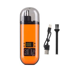 GAOSU Mini Máy tỉa lông mũi chạy điện Di động Không đau Máy tỉa lông mày Chăm sóc mũi Không thấm nước Tông đơ làm sạch tai Du lịch