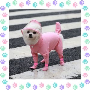【Pre-order】 Whisker Waterproof Dog Raincoat for Big Dogs Bring Rain Boots Puppy Hoodie Cat Jacket Pet Clothes