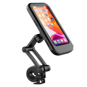 ROCKBROS Handlebar Phone Holder Adjustable Waterproof Cycling Bracket Flexible Touch Screen Phone Stand For Motorcycle Electric Bicycle