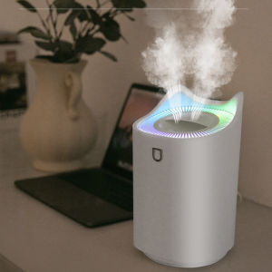 Máy Tạo Ẩm Phun Sương K7 Cỡ Lớn Dung Tích 3000ML Tích Hợp đèn Led 7 Màu 2 Vòi Phun Kiểu Dáng Sang Trọng Tai Mèo