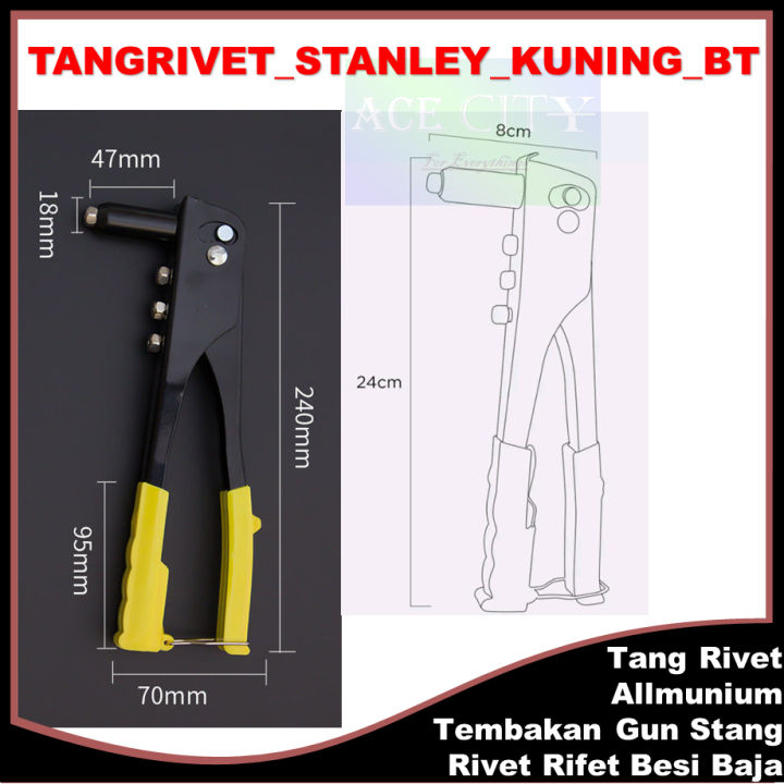 Tembakan Rivet Ryu Tang Rivet Allmunium Tembakan Gun Stang Rivet Rifet Besi Baja | Lazada ...