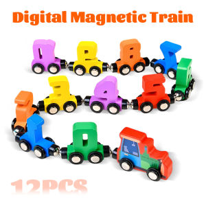 Magnetic Digital Train For 4-6 Years Children Intelligence Digital Enlightenment Wooden Toy Learning Assembly Toys