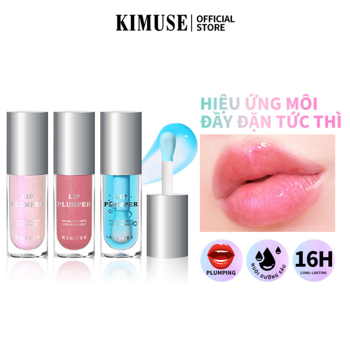 KIMUSE Lip Plumper Visibly Plums Lips Intensely Lasting Fullness Moisturizing Lip Gloss Finish Pluming Lip Makeup