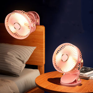 Portable USB Rechargeable Clip Fan Strong Wind Mini Cooling Fan 360 Rotation Long Lasting Desktop Office Fan