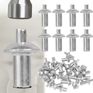 60PCS Aluminum Alloy Drive Rivets Hammer Drive Expansion Rivets Aluminum Nail Head Piercing Rivets